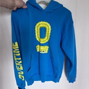 Boys Overtime SpongeBob Squarepants Blue Hoodie